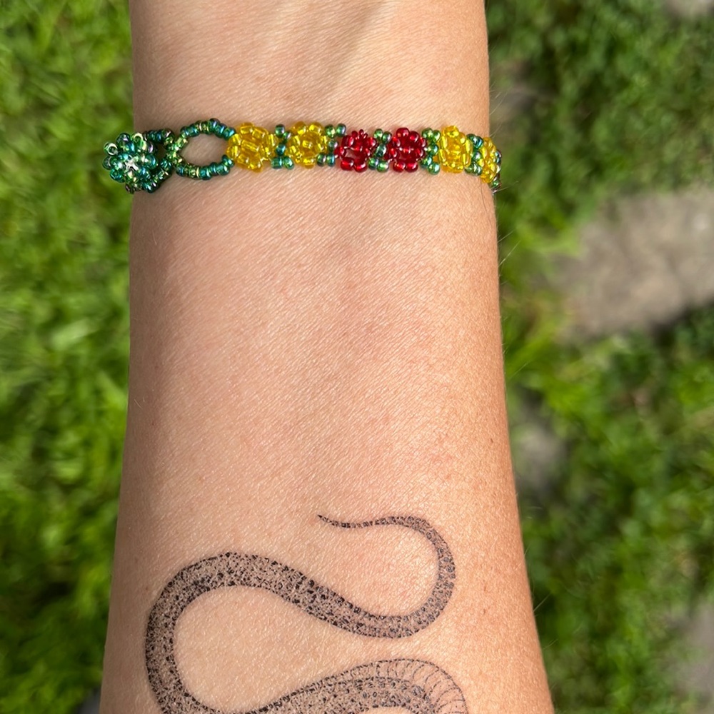 Beaded Flower Bracelet